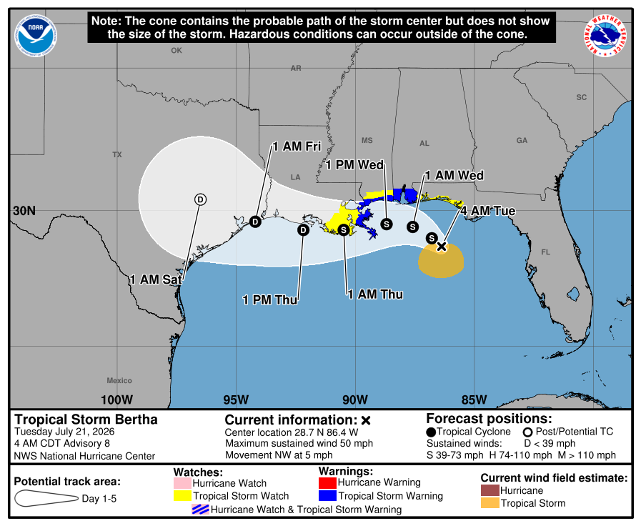 Tormenta Tropical Bertha