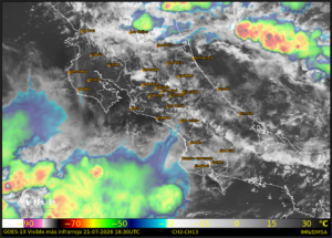 Onda tropical #24 intensificará las lluvias este martes; IMN advierte por suelos saturados