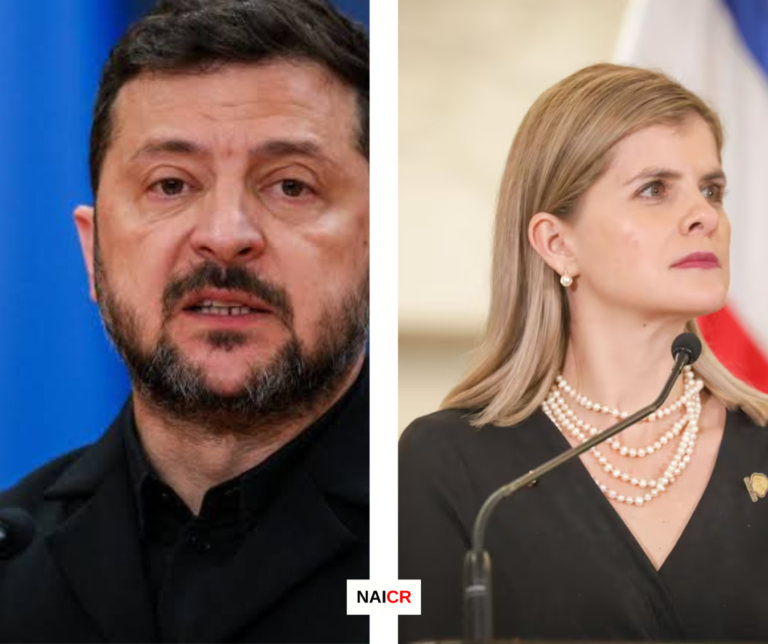 Laura Fernandez y Volodymyr Zelenskyy