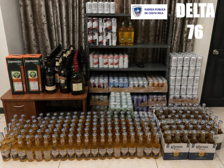 Decomiso de licor Garabito
