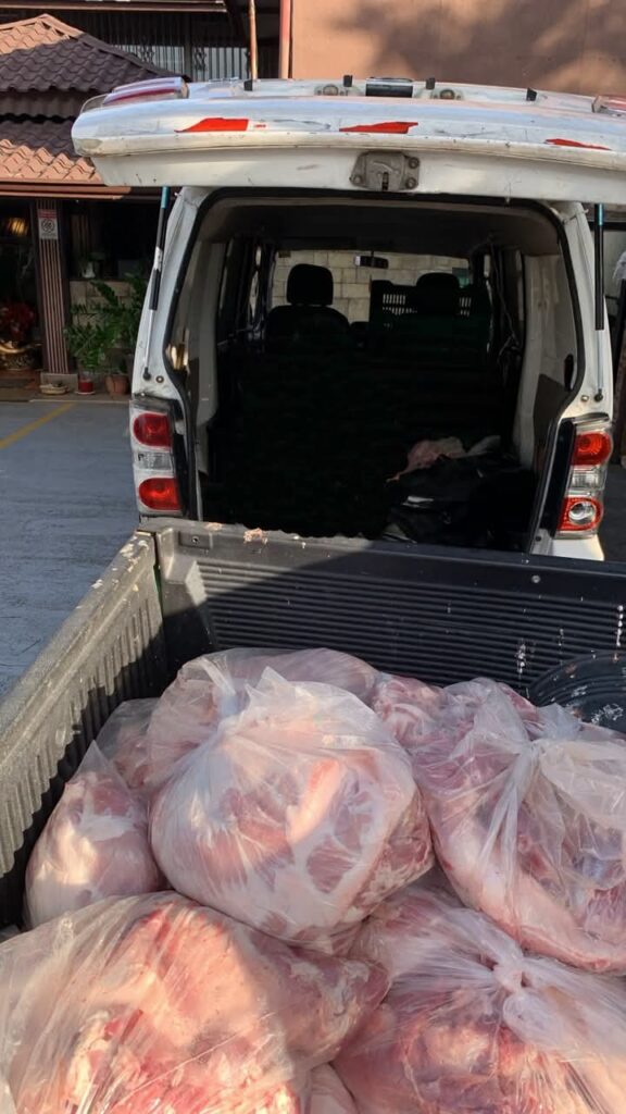 Retienen vehículo con unos 240 kilos de carne de cerdo sin refrigeración ni etiquetado en Belén