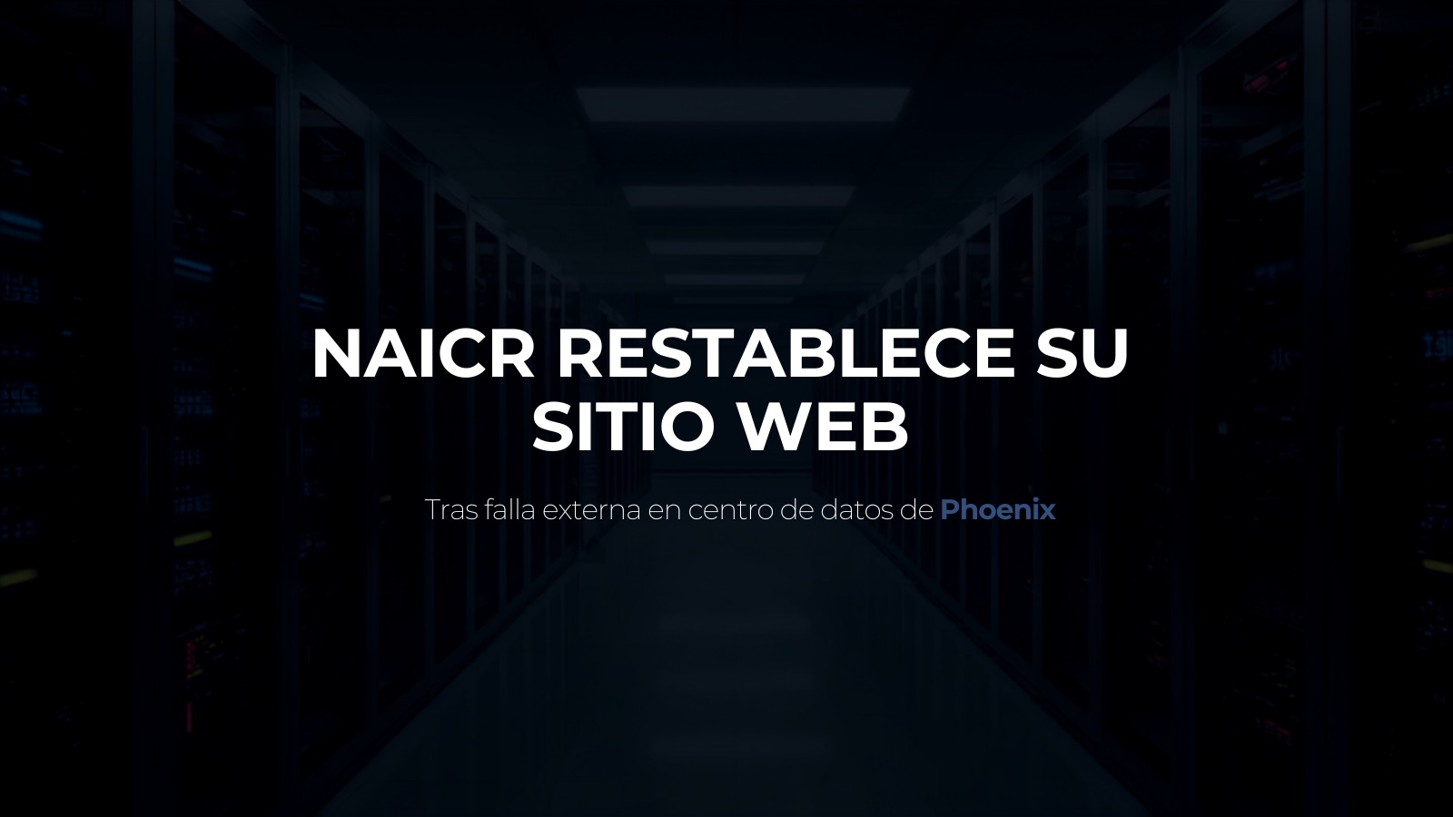 NAICR RESTABLECE SU SITIO WEB