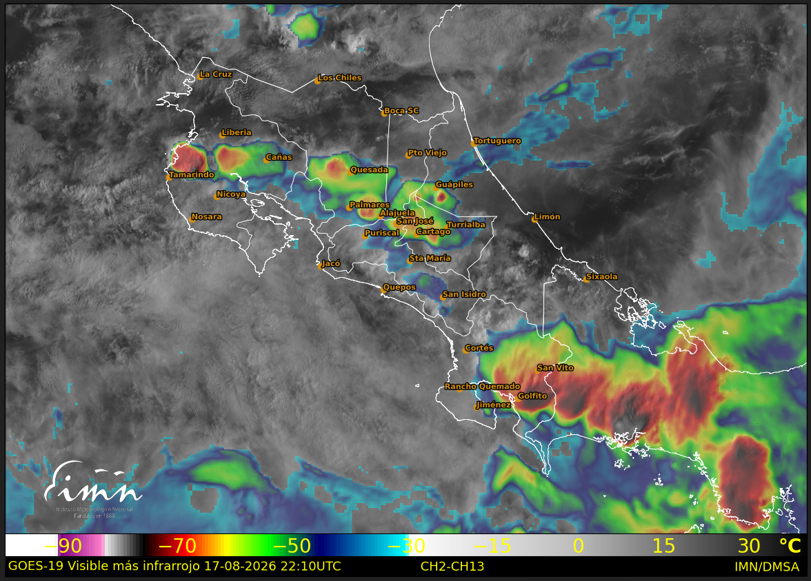 Imagen Satelital Vinsible E Infrarrojo Imn 17 08 2026