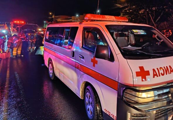 Cruz roja costarricense incidente noche