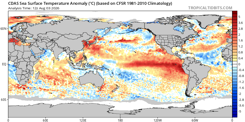 Temperatura mar fenómeno de el niño