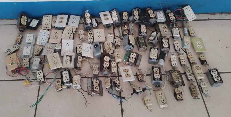 Material eléctrico retirado por la Policía Penitenciaria de las celdas de centros penales de Costa Rica.
