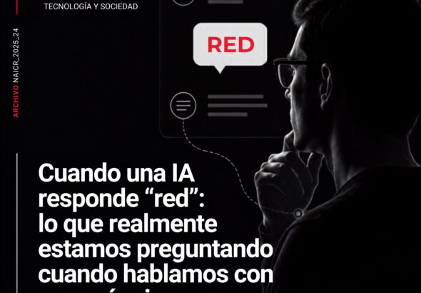Persona interactuando con una inteligencia artificial en una pantalla